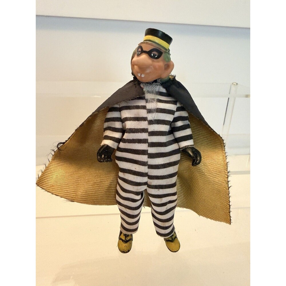 Vintage 1976 McDonald's Hamburglar Figure Toggle Head Toy 6” Tall